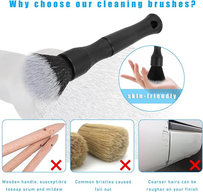 Ziciner Car Detailing Brush, Ultra Soft Car Detail Brush Kit - Image 3
