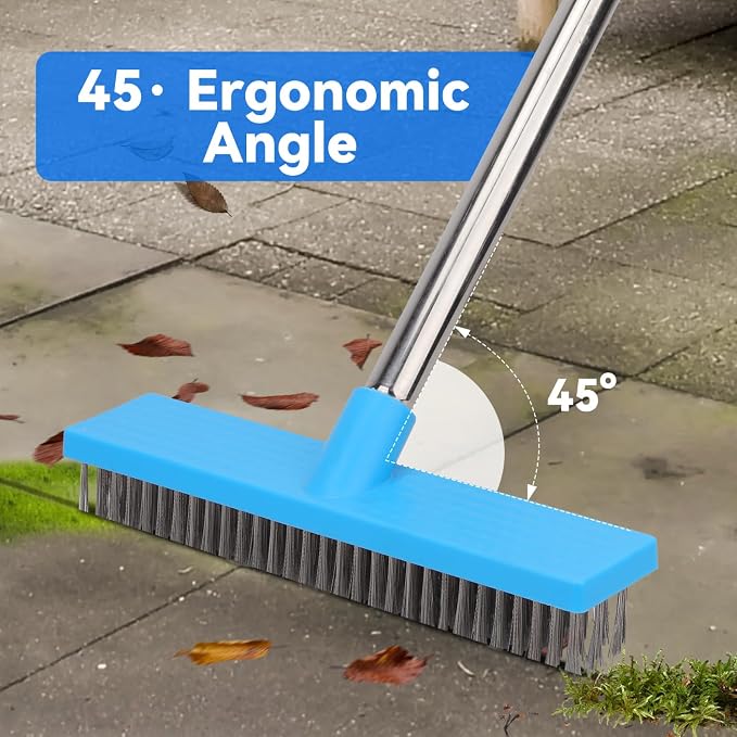 Heavy Duty Wire Broom with 70.8" Telescopic Handle: Stainless Steel Outdoor - Image 6