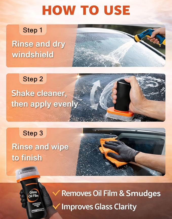 Oil Film Cleaning Brush for Car Windshield, 100g Glass Oil Film Remover - Image 4