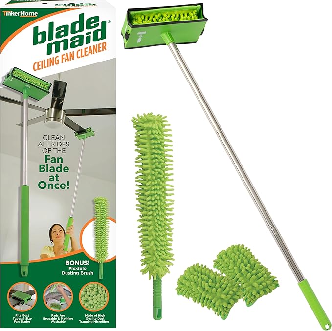 Blade Maid Ceiling Fan Blade Cleaner & Duster | Extendable Pole by BladeMaid