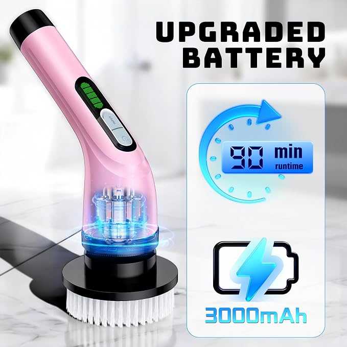 Electric Spin Scrubber for Cleaning Bathroom: Cordless Power Shower Scrubber - Image 5