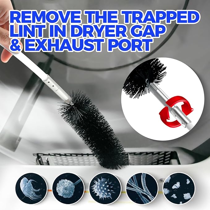 Holikme 30 Feet Dryer Vent Cleaner Kit, Flexible Lint Brush - Image 4