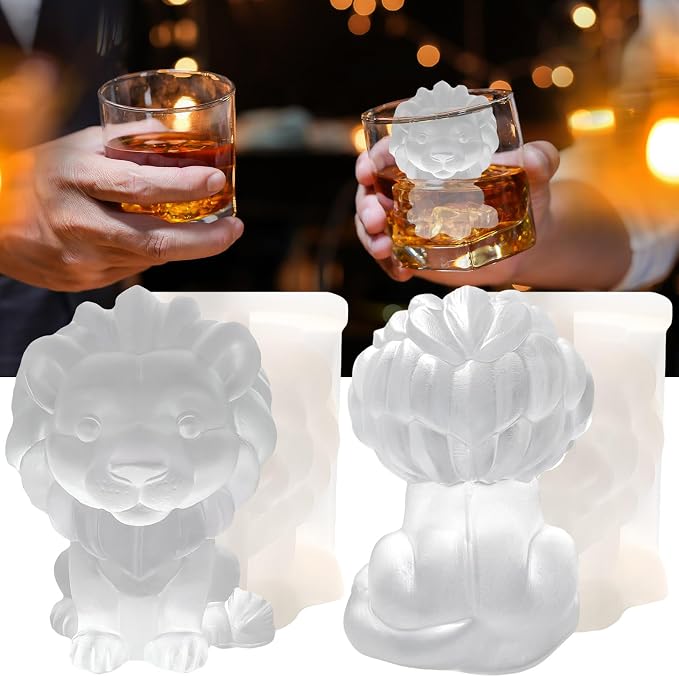3D Lion Ice Cube Silicone Molds Tray by SIUPER