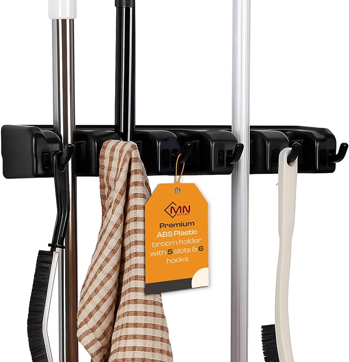 Heavy Duty ABS Plastic Broom Holder by MOPNEST