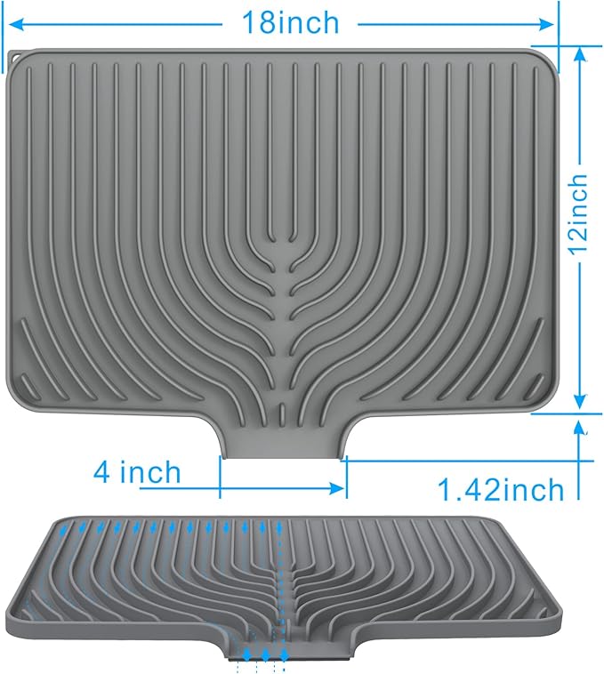 Dish Drying Matt for Kitchen Counter, Kitchen Dry Mats for Dishes Drying Pad - Image 5