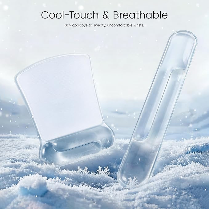 Ospelelf Clear Mouse Pad with Wrist Rest and Ergonomic Gel Keyboard Hand Wrist - Image 5
