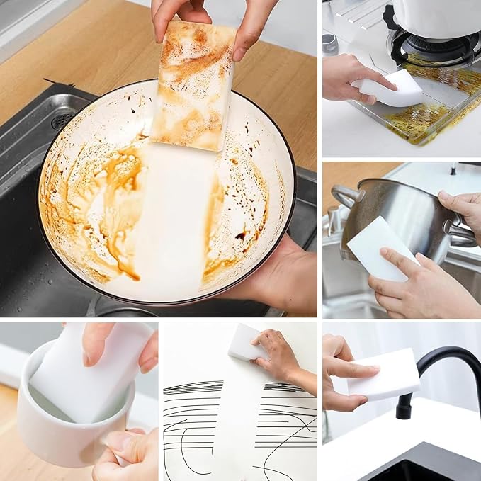 SmilePowo 100 Pack Magic Cleaning Sponges Eraser, Premium Melamine Sponge Foam - Image 5