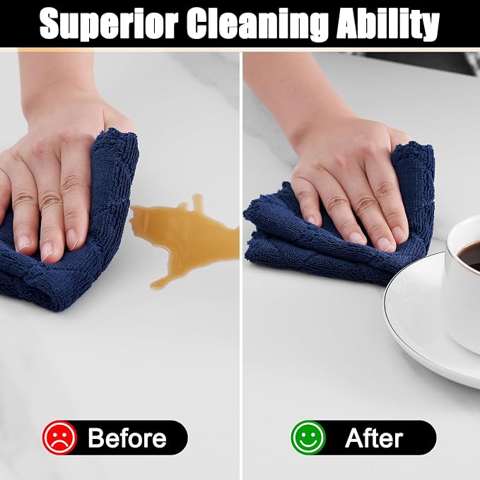 Mordimy 24 Pack Kitchen Cloths Dish Towels, Super Soft and Absorbent Dish Cloths - Image 4