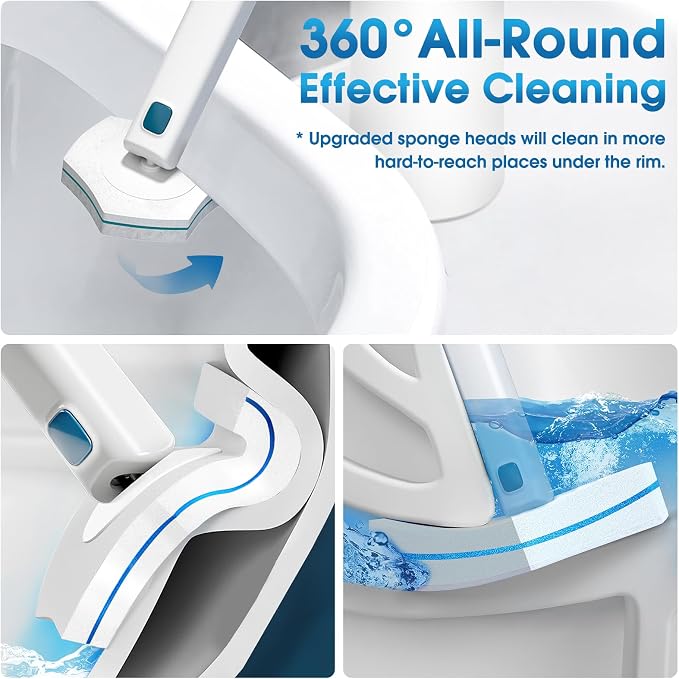 Disposable Toilet Brush Refills 32 Count Toilet Refills, Disposable Toilet Bowl - Image 2