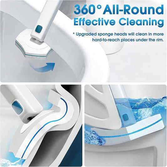 Disposable Toilet Brush Refills 32 Count Toilet Refills, Disposable Toilet Bowl - Image 2