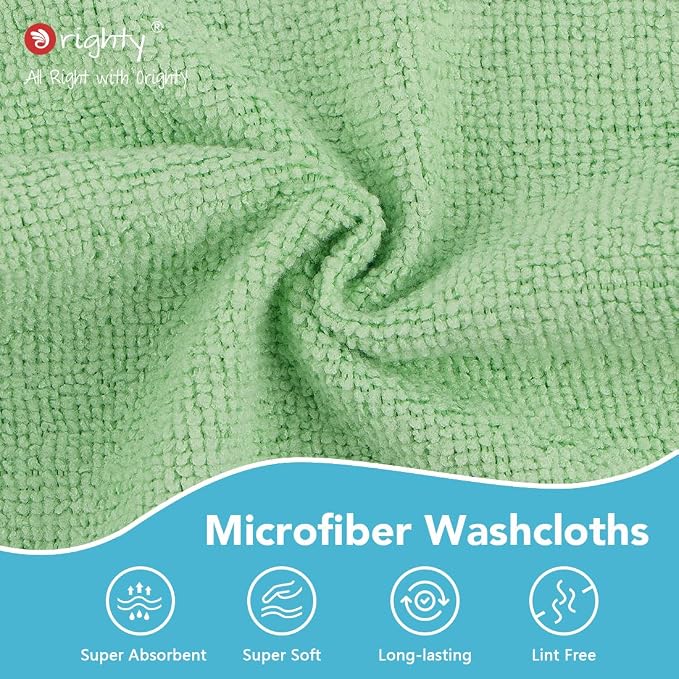 Orighty Washcloths, 20 Pack Microfiber Face Towels, Highly Absorbent and Soft - Image 4
