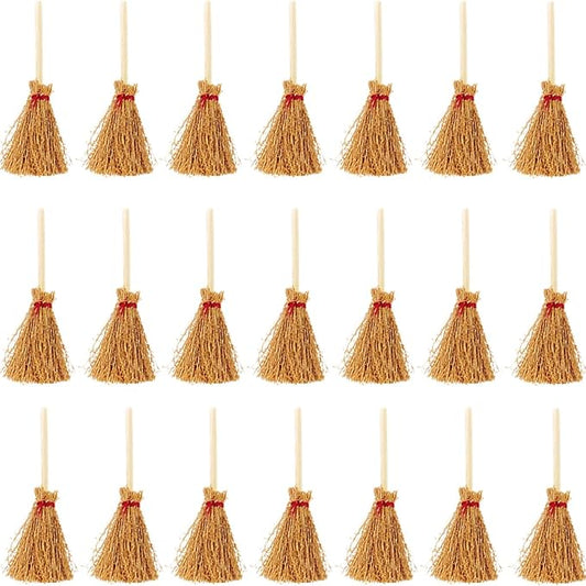 GXXMEI 20PCS Miniature Artificial Mini Straw Brooms by GXXMEI