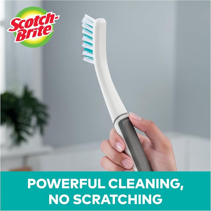 Scotch-Brite Tile & Grout Brush, Strong Bristles to Scrub Away Grime - Image 5