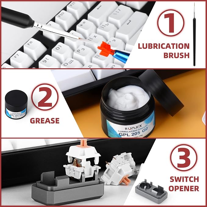 YIMAGUJRX RUNJRX Switch Lube Kit GPL 205G0 0.53oz/15g, Switch Opener - Image 4