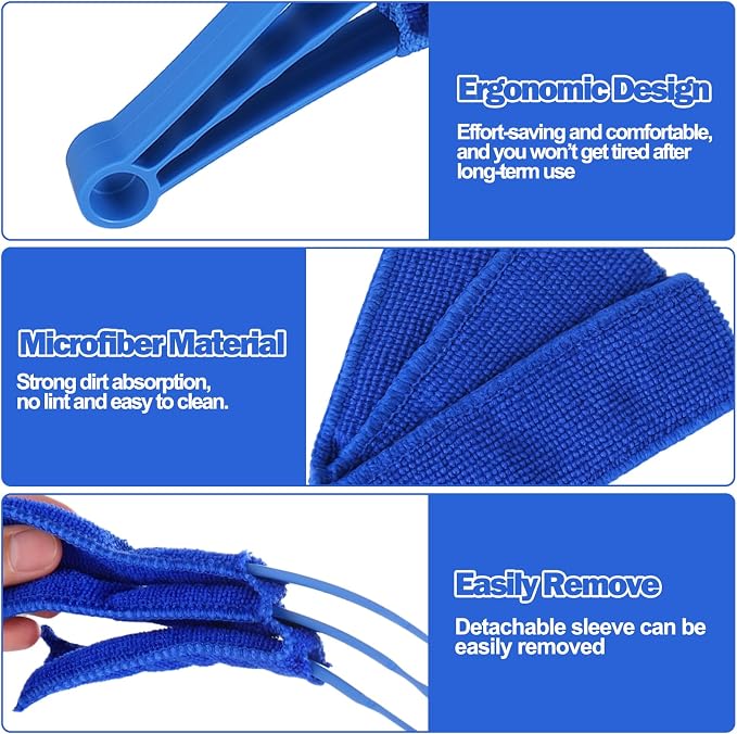 XANGNIER Window Blind Cleaner Duster Tool Set, Blind Cleaning Tools, Washable - Image 5