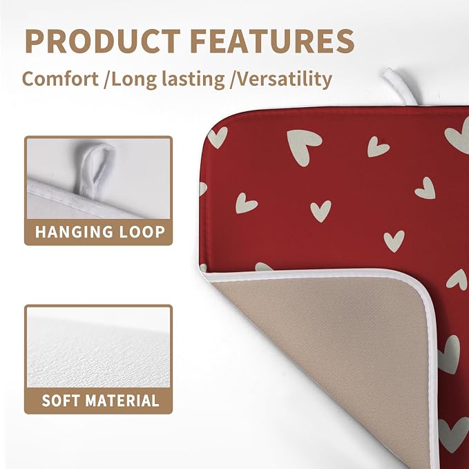 Valentine's Day Love Heart Dish Drying Mat - Image 3