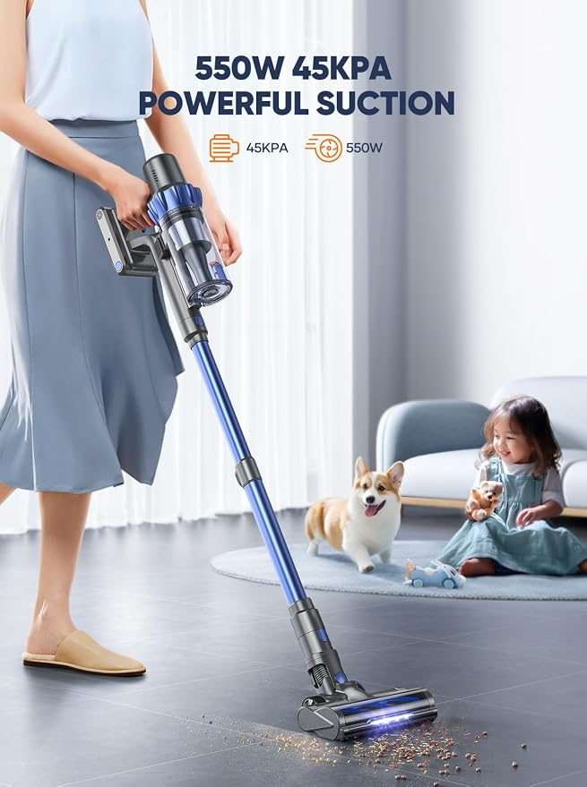 Cordless Vacuum Cleaner, 45KPA 550W Vacuum Cleaners - Image 2