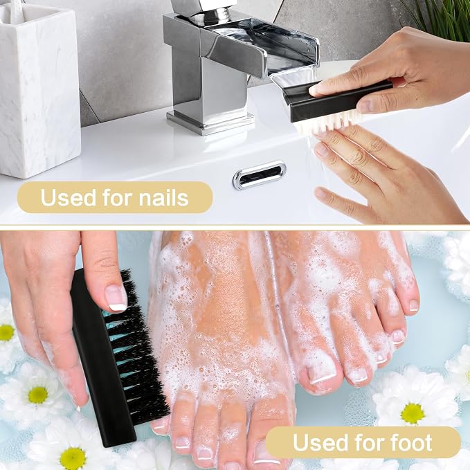 Hand Nail Brush for Cleaning Fingernails, Durable Nylon Firm Stiff Scrub - Image 5