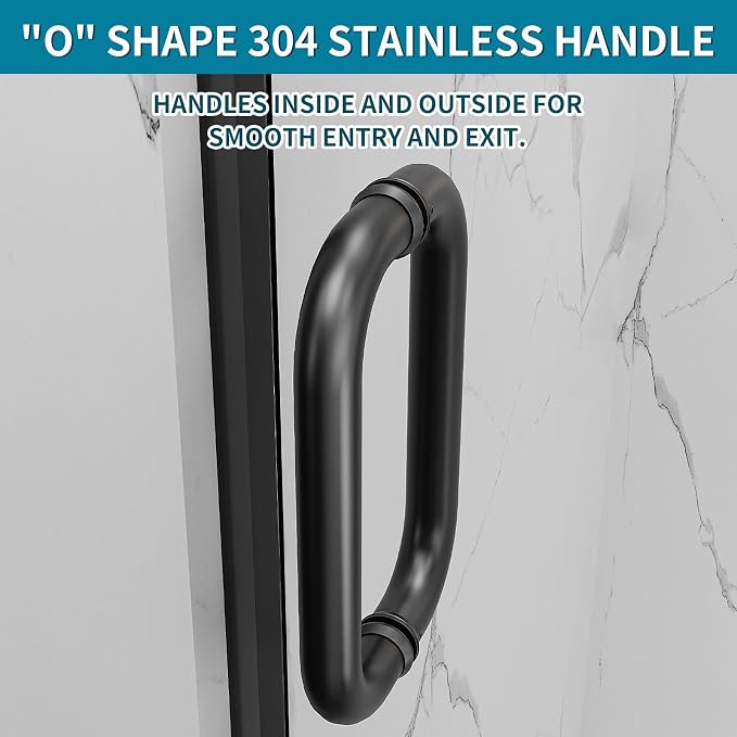Hinged Shower Door, 3/8" Tempered Glass - Image 8