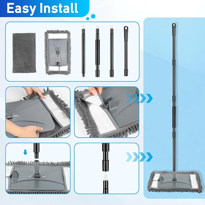 Wall Cleaner Mop with Long Handle, Wall Dust Cleaning Mop - Image 7