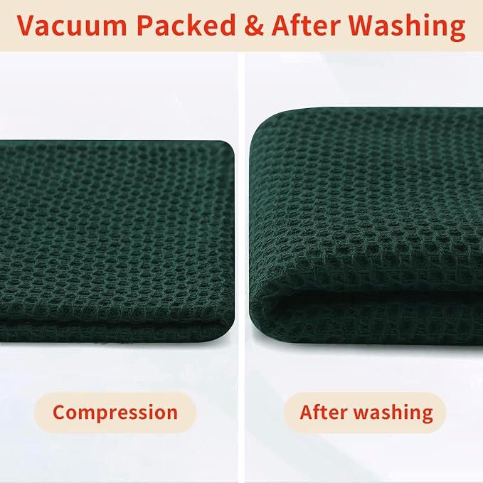 Homaxy 100% Cotton Kitchen Towels and Dishcloths Set, 12 x 12 Inches and 13 x - Image 8