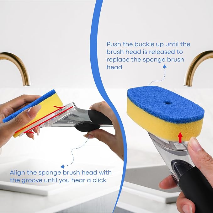Sponge Brush Refills for OXO Soap Dispensing Dish Brush - Image 4