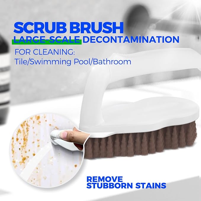 Holikme 7 Pack Deep Cleaning Brush Set, Scrub Brush, Grout Brush, Pool Brush - Image 2
