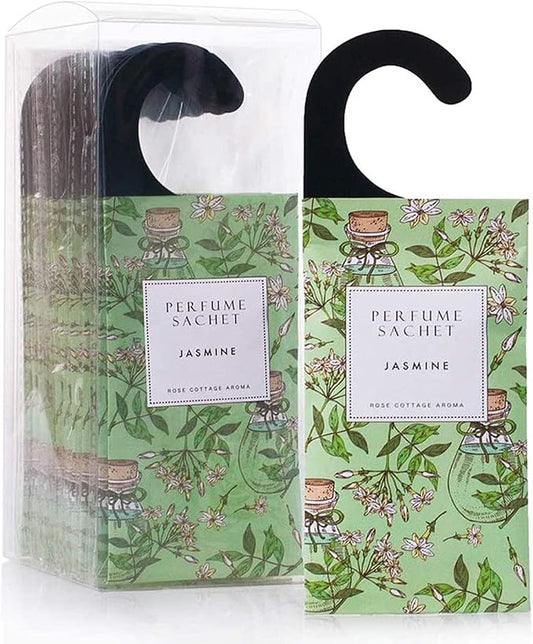 ROSE COTTAGE Large 12 Packs Jasmine Hanging Closet Deodorizer Air Freshener by ROSECOTTAGE