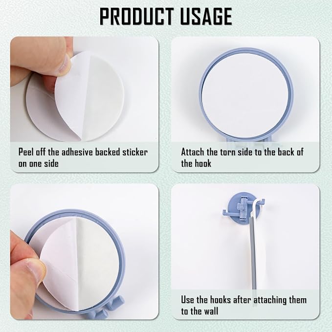 4 Pcs Mini Squeegee with Hanging Hook Shower Mirror Squeegee - Image 4