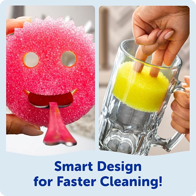 Scrub Daddy 4 Scrub Daddy Sponges & 4 Scrub Mommy Kitchen Sponges - Image 4