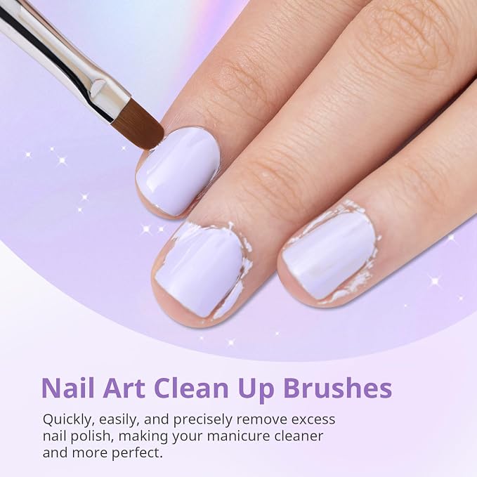 AIRSEE Nail Art Clean Up Brushes, Painting Brushes, Art Design DIY Tools - Image 2