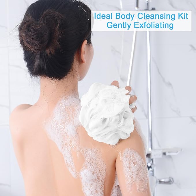 AmazerBath Loofah Sponge 75g/Piece, Exfoliating Bath Sponge Body Scrubber - Image 3