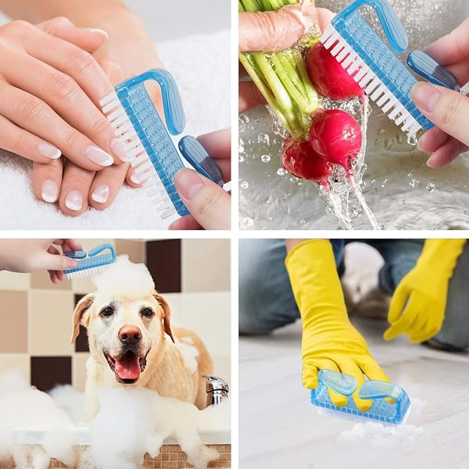 5PCS Handle Grip Nail Brush, Hand Fingernail Scrub Cleaning Brushes - Image 7