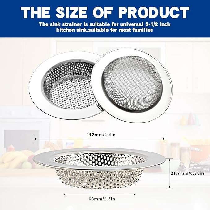 RQYEKDO Kitchen Sink Strainer Stainless Steel - Image 5