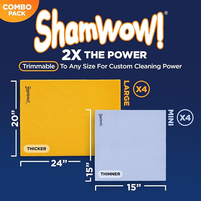 ShamWow Original Super Absorbent Multi-Purpose Cleaning Shammy Chamois Towel - Image 2