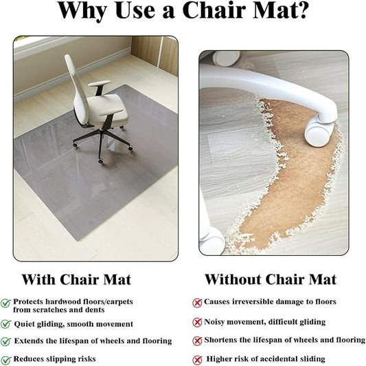 Koonmi Tempered Glass Chair Mat - Image 2