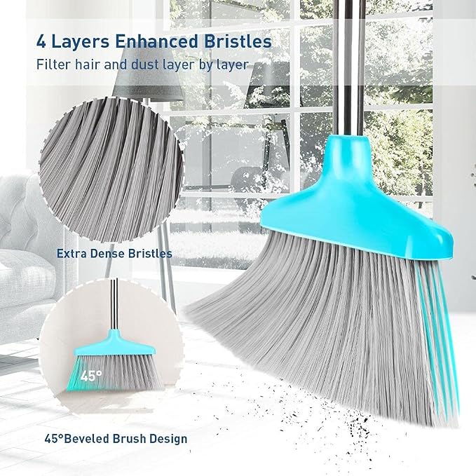FGY Broom and Dustpan Set Stand Up Broom and Dust Pan Combo - Image 3