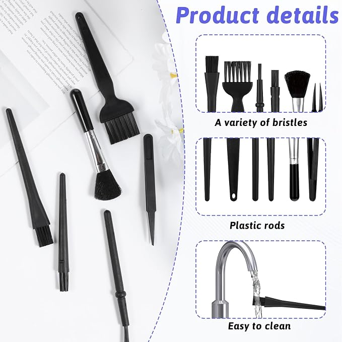6 PCS Mini Keyboards Cleaner Brushes Kit, Small Keyboard Brush Nylon Anti - Image 4