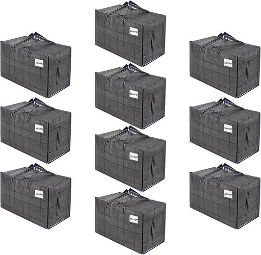 VENO 10 Pack Moving and Storage Bags, Heavy Duty, Alternative to Moving Boxes by Veno
