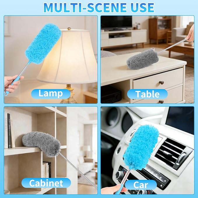 2 Pack Microfiber Duster for Cleaning, Washable Hand Dusters - Image 7