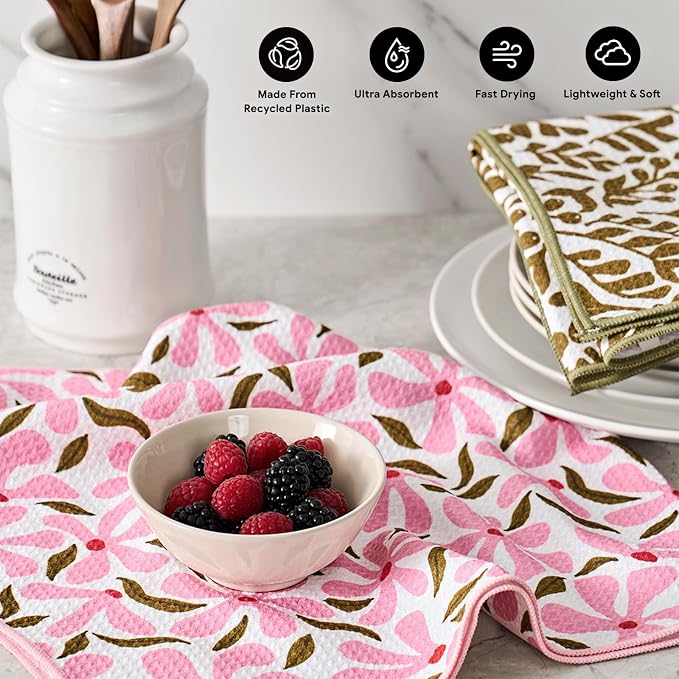 RECYCO Waffle Kitchen Towel Set of 2 - Image 2