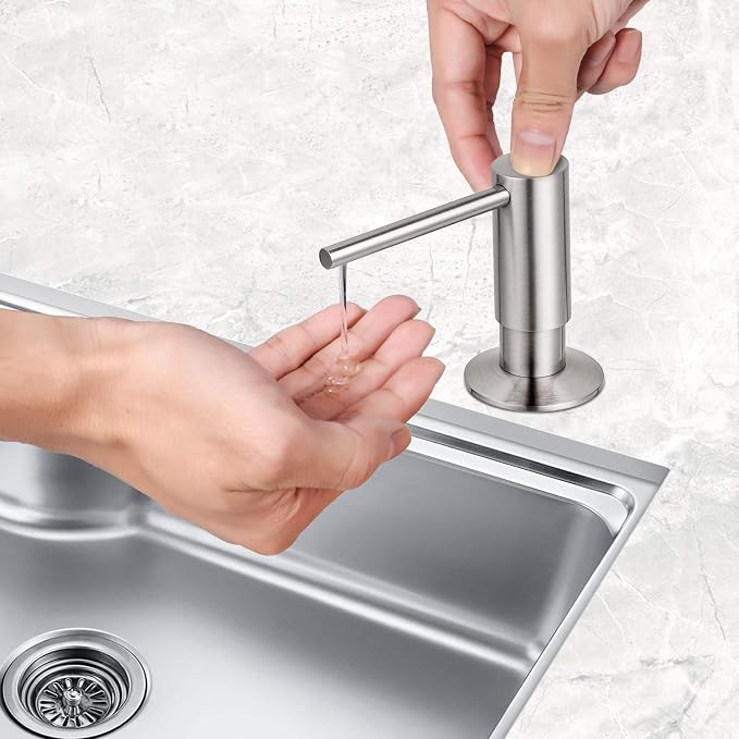 Samodra Sink Soap Dispenser, Metal Pump Head Liquid Lotion Countertop Kitchen - Image 3