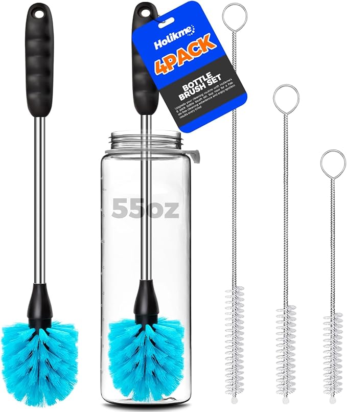 Holikme Bottle Brush Cleaner Set, 3 Straw Cleaner Brush, Bottle Cleaning Brush by Holikme