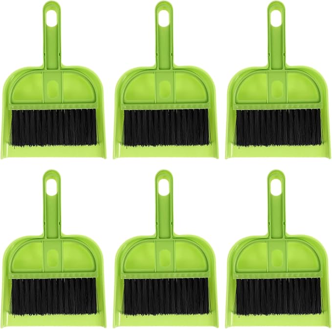 6 Sets Broom Dustpan Set Small Mini Handheld Dust pan by VICASKY