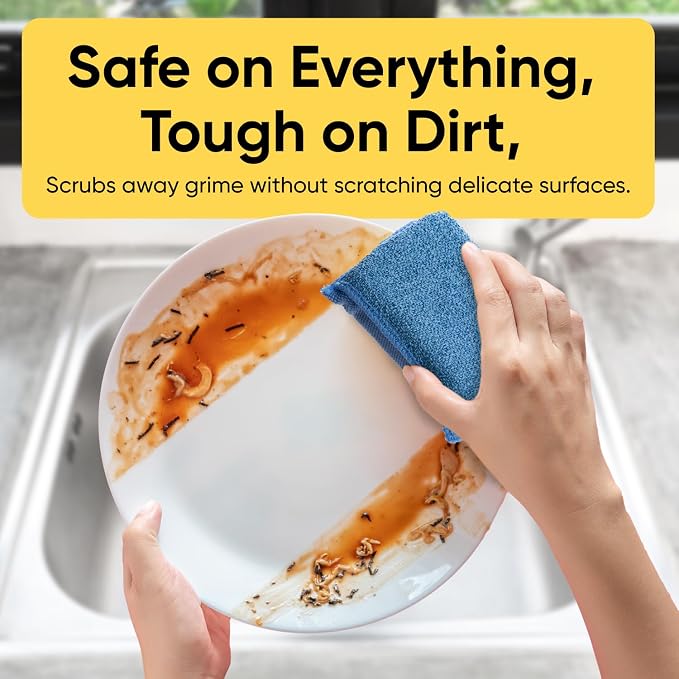 Miracle Microfiber Scrubbing Sponge, Pan and Dish Washing, Super Absorbent and - Image 5