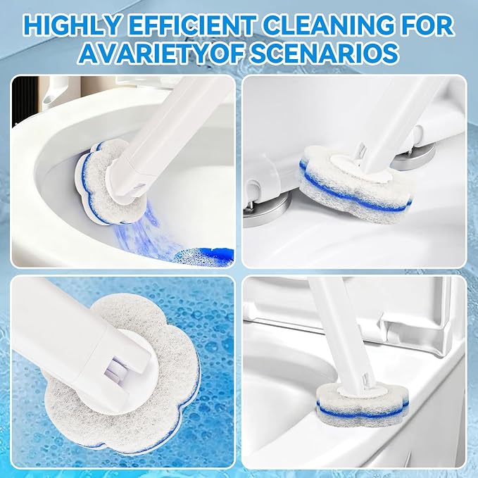 Disposable Toilet Brush with 48 Refills, Toilet Bowl Cleaner, Toilet Cleaning - Image 3