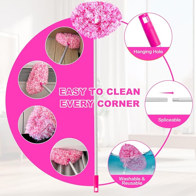 Ceiling Fan Cleaner Duster Reusable Microfiber Ceiling Fan Blade Cleaner - Image 3