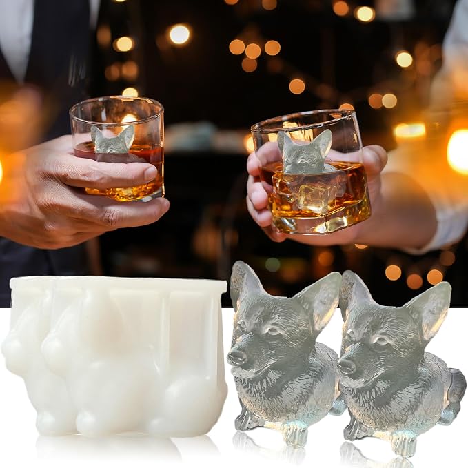 3D Corgi Dog Ice Cube Tray Molds Silicone by SIUPER