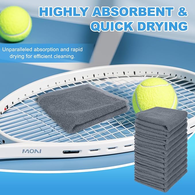 12 Pack 100% Cotton Wash Cloth, 12x12 Inch Highly Absorbent and Soft Feel - Image 5