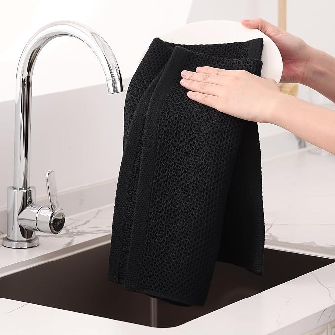 Homaxy 100% Cotton Waffle Weave Kitchen Dish Towels, Ultra Soft Absorbent Quick - Image 4